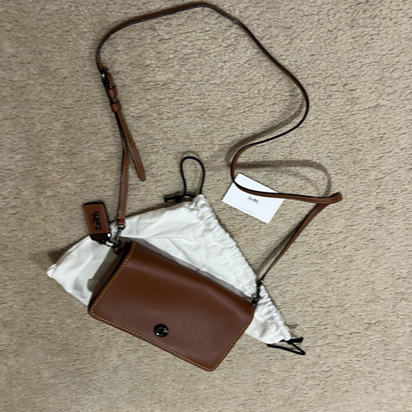 Coach Brown Leather Crossbody Bag - Picture 1 of 4
